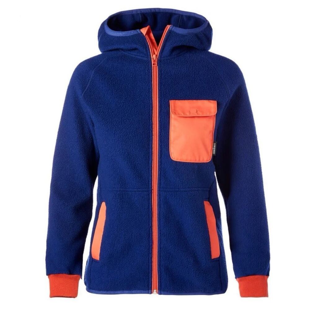 Cotopaxi Women's Cubre Hooded Fullzip Fleece Jacket Navy Blue Coral Small $150